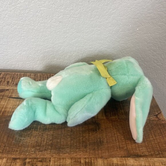 TY Beanie Buddy HIPPITY Green Bunny 14” Stuffed Animal Plush Beanie Babies 1998 - Picture 7 of 10
